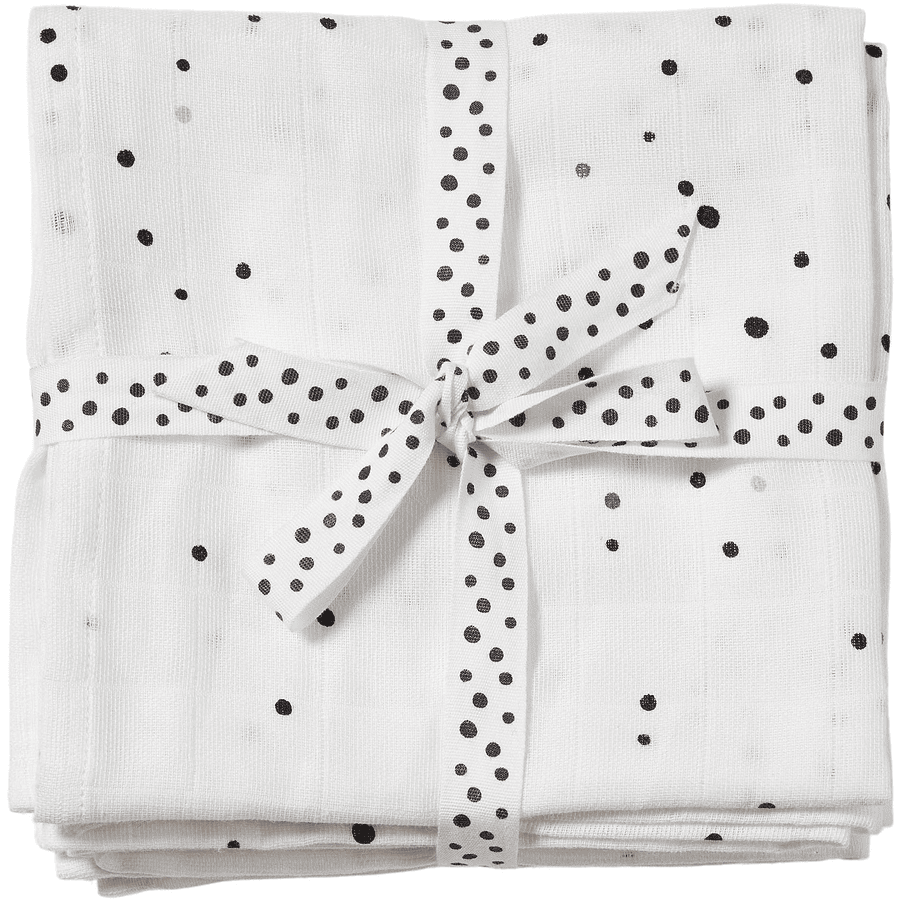 Done by Deer™ Lange enfant Dreamy dots blanc 70x70 cm lot de 2 