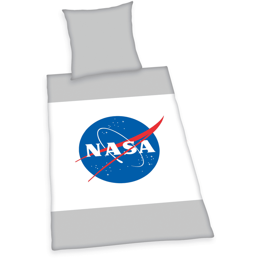 HERDING Bettwäsche NASA grau-weiß 135 x 200 cm