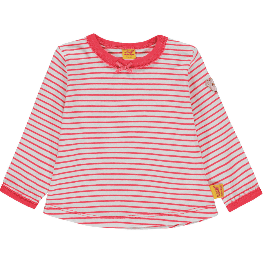 Steiff Girls Langermet skjorte, striper rødt 