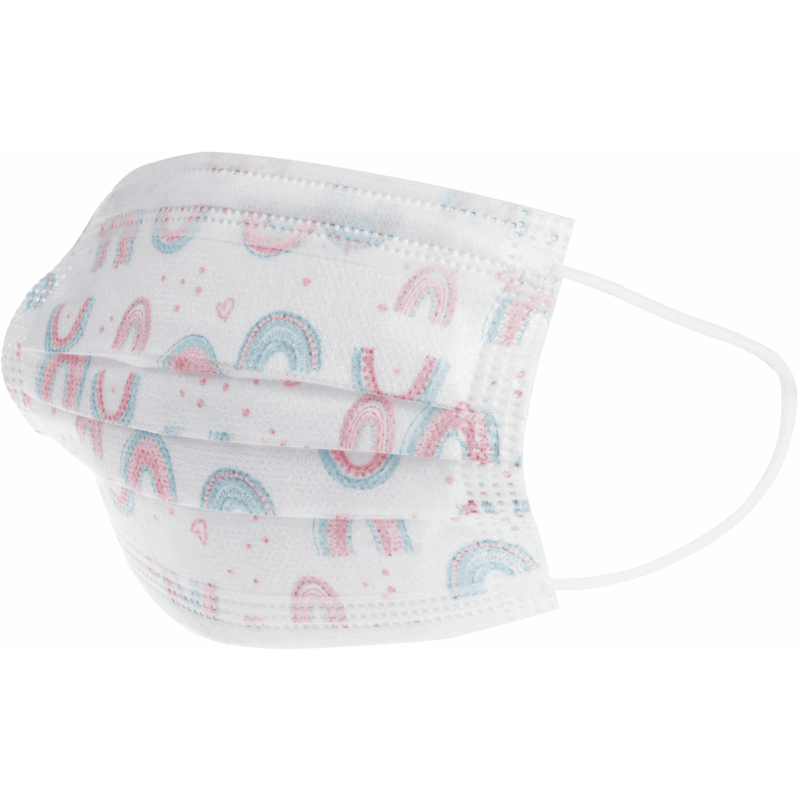 Nûby engangs hverdagsmaske pakke med 10, mund- og næsebeskyttelse til børn 4-12 år, 3-lags til 