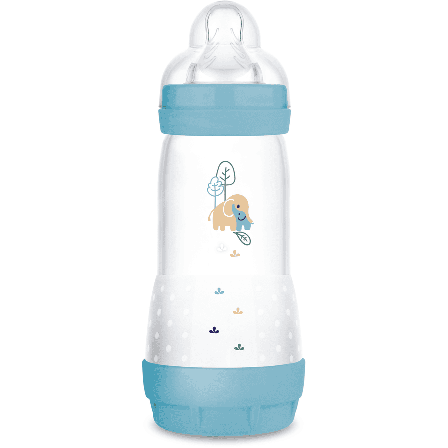 MAM Babyflasche Easy Start Anti-Colic matt 320 ml ab 0 Monaten, Elefant