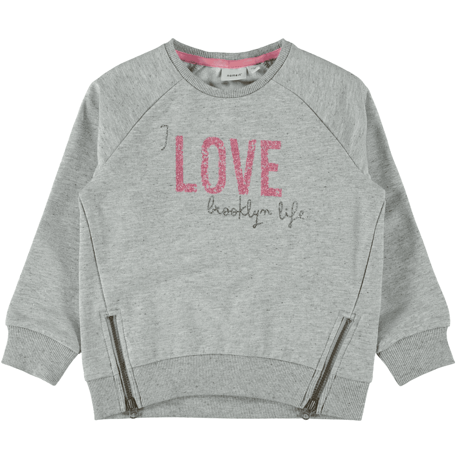 name it Girl s Sweatshirt Baduelle grijs melange 