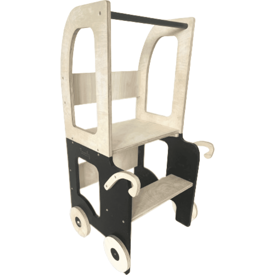 Family-SCL Leertoren Trolley zwart/natuur