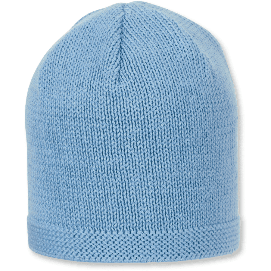 Sterntaler Organická pletená čepice střední modrá