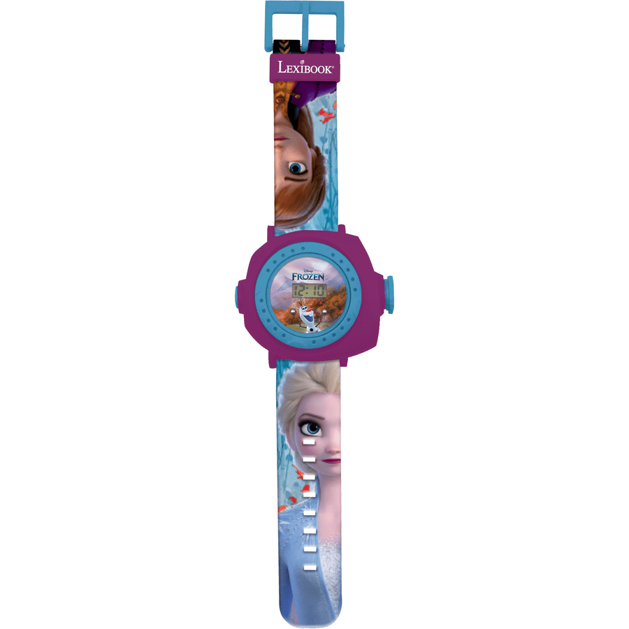 LEXIBOOK Reloj de proyección digital Disney The Ice Queen con 20 imágenes para proyectar