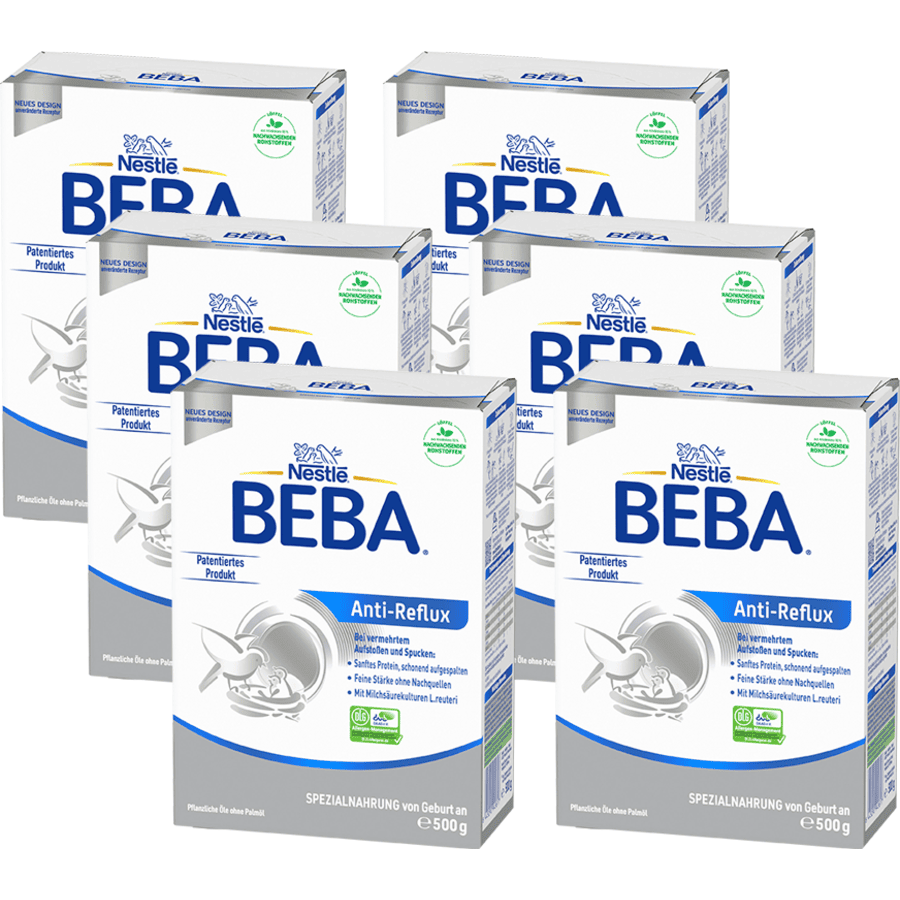 Nestlé Anfangsnahrung BEBA Anti-Reflux Spezialnahrung 6x 500 g ab der Geburt