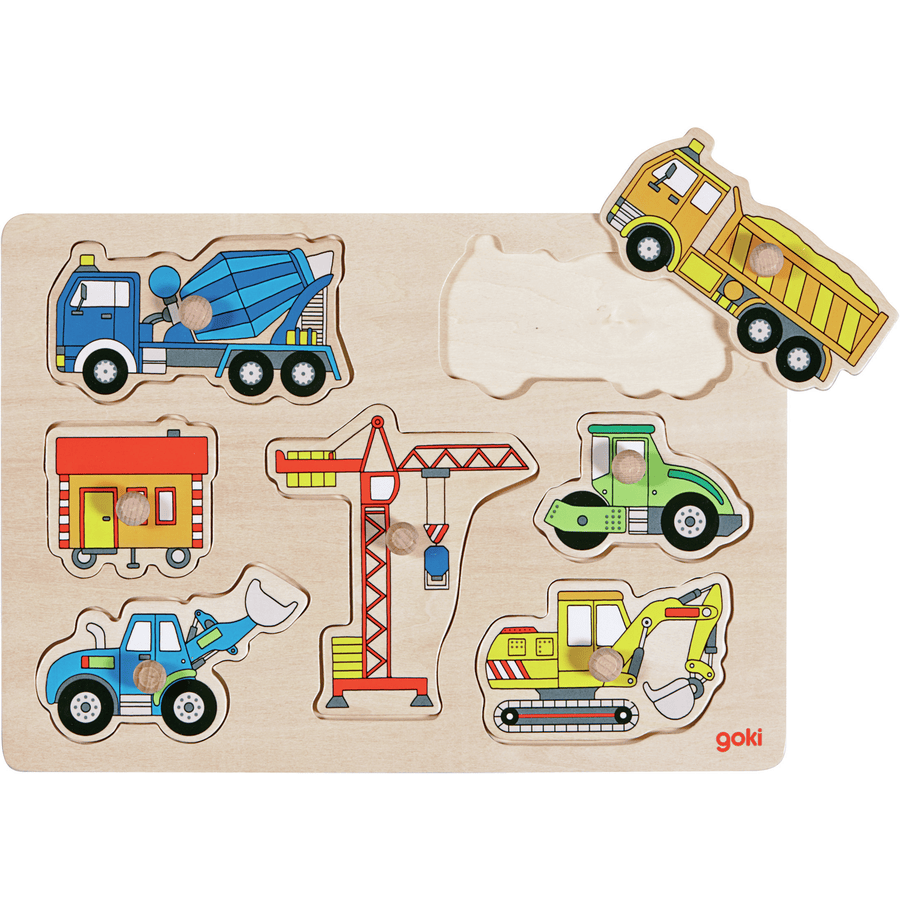 goki Puzzle stavební vozidla, 7 kusů
