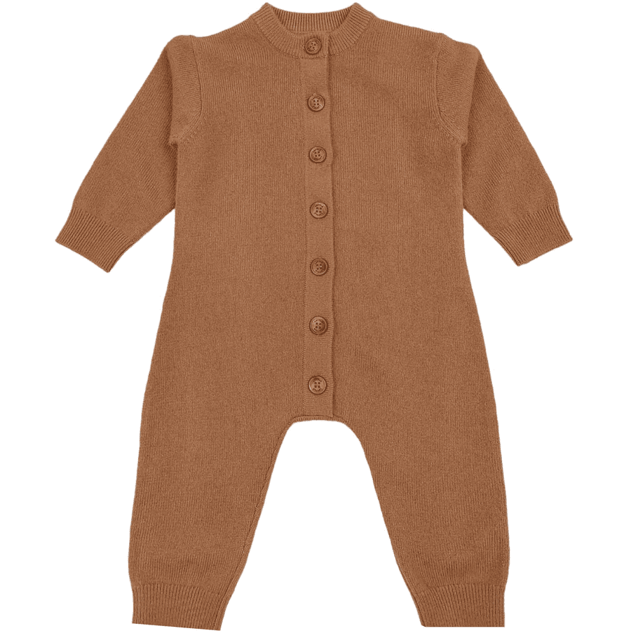 LITTLE Combinaison enfant cachemire cognac