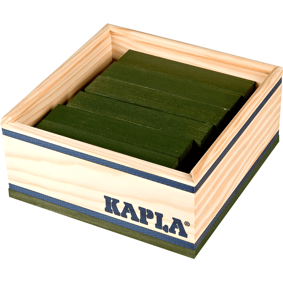 KAPLA Jeu de briques enfant carrés bois vert, 40 pièces