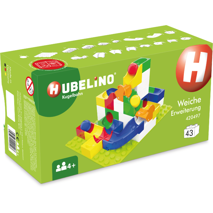 HUBELINO® Set Switch Expansion - 43 pezzi per ampliare la pista di biglie