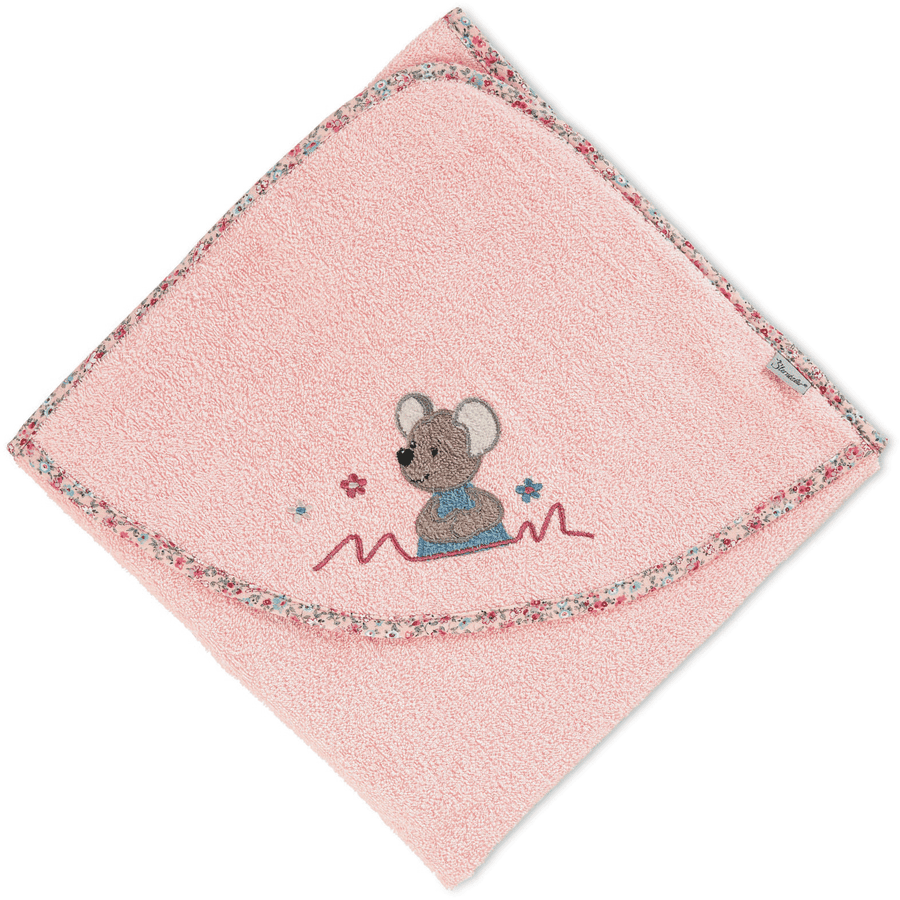 Sterntaler Asciugamano da bagno con cappuccio Mabel rosa morbido 80 x 80 cm