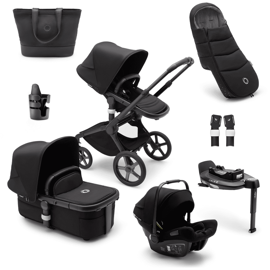 bugaboo Kombivogn Fox 5 Startsæt Black / Mid night  Black 