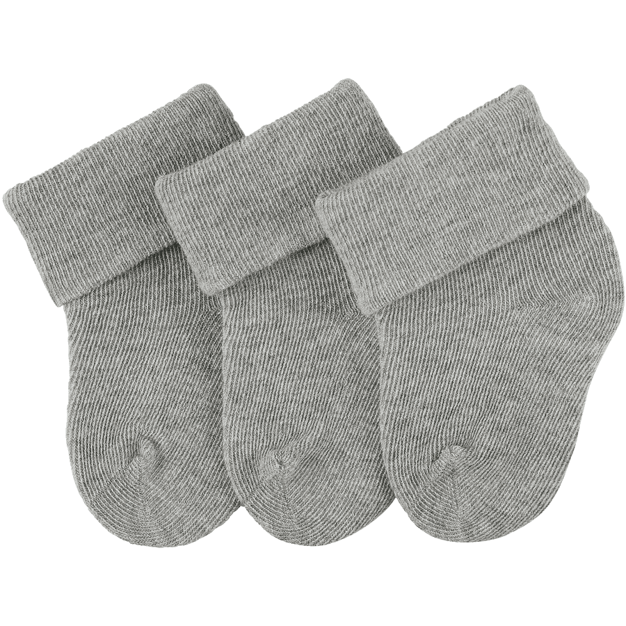Sterntaler first socks 3-pack zilver gemêleerd