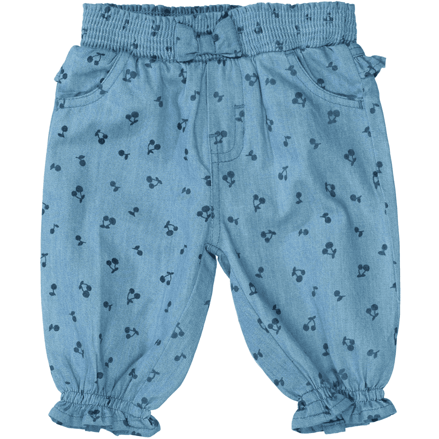 STACCATO  Pantalón mid blue denim estampado 