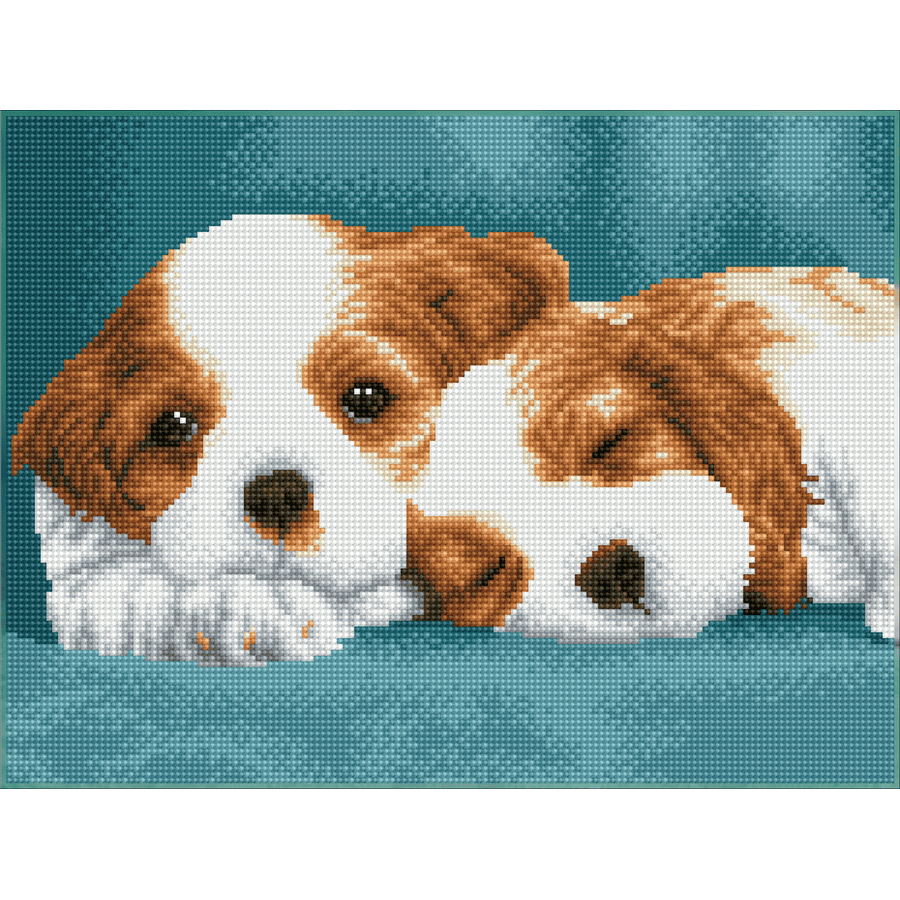 DIAMOND DOTZ® Squares Original Diamond Painting Hund Little Champs





