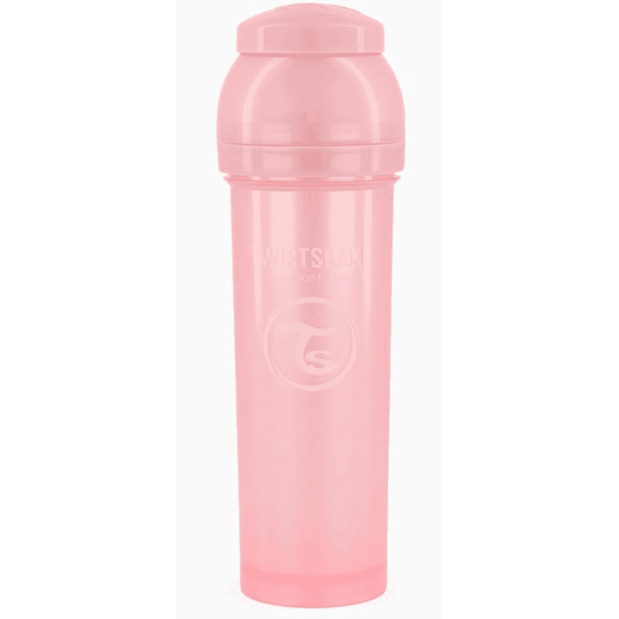 Twist shake  Butelka antykolkowa dla niemowląt od 0 miesięcy 330 ml, Pearl Różow