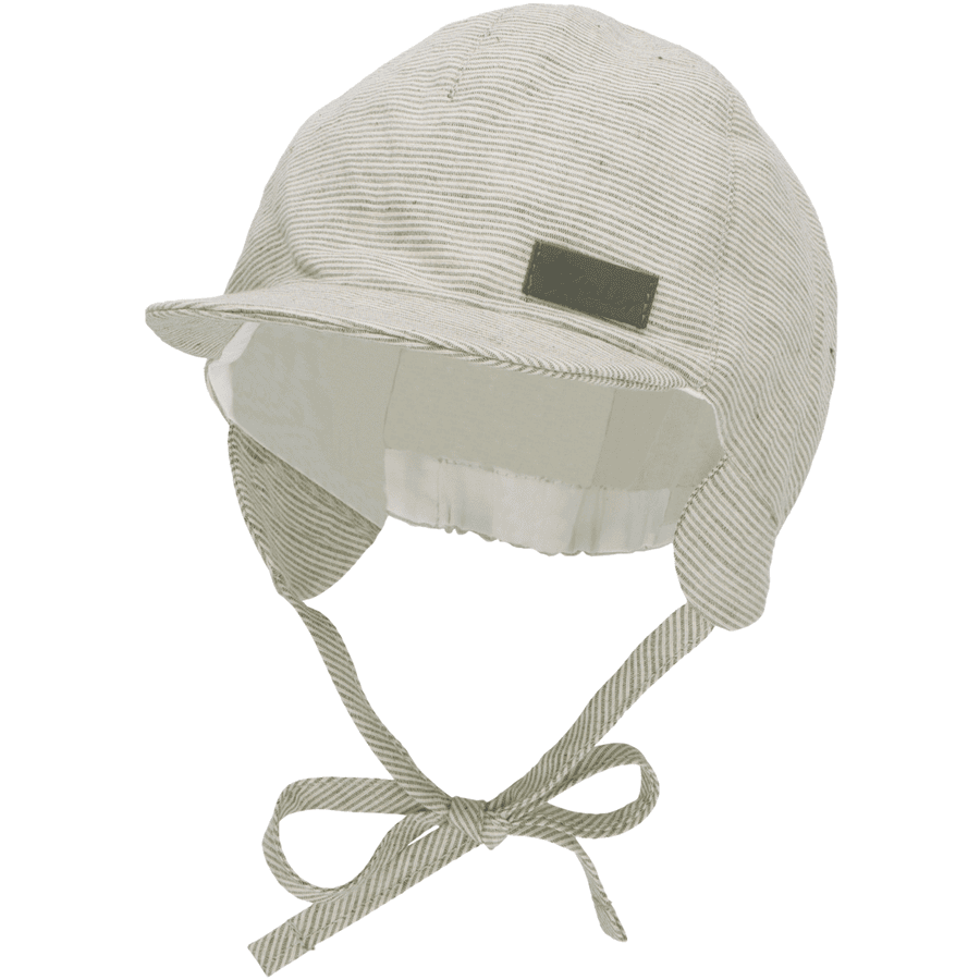 Sterntaler Peaked cap gestreept donkergroen 