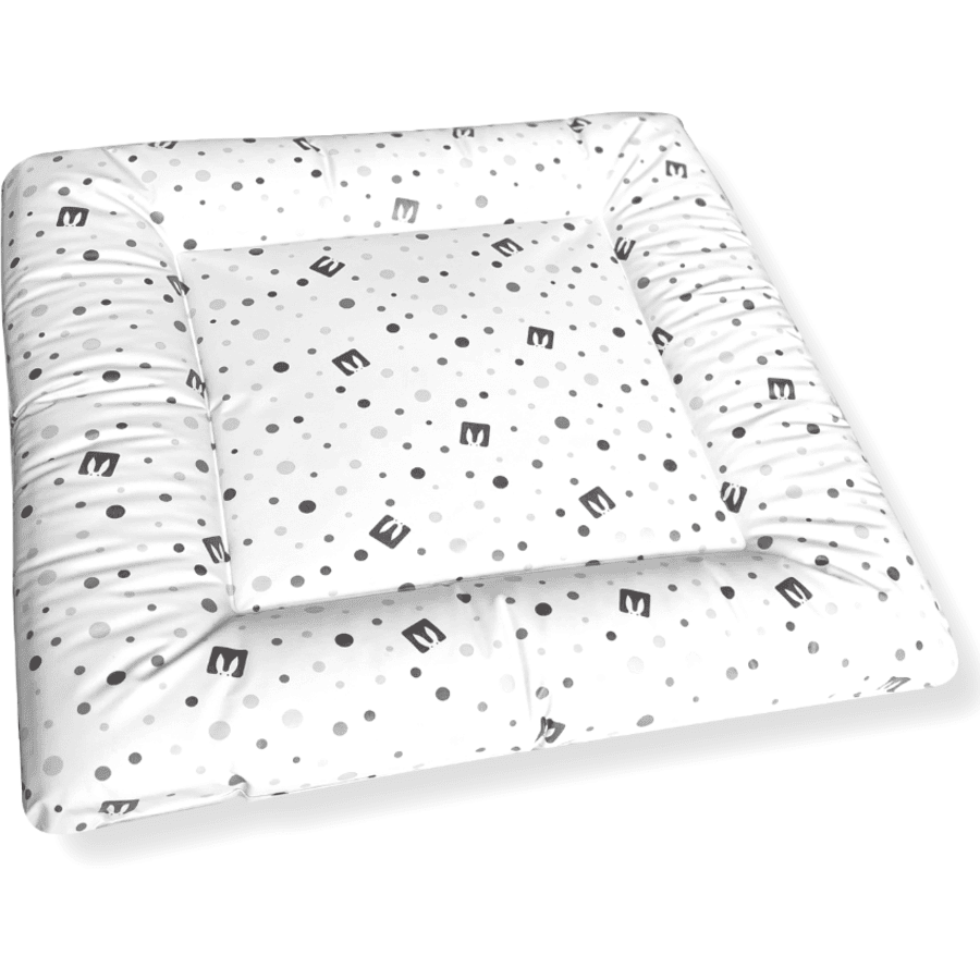 Bianconiglio Kids® Wickelauflage für Waschmaschine FLAFFI weiß/grau 60 x 60 cm