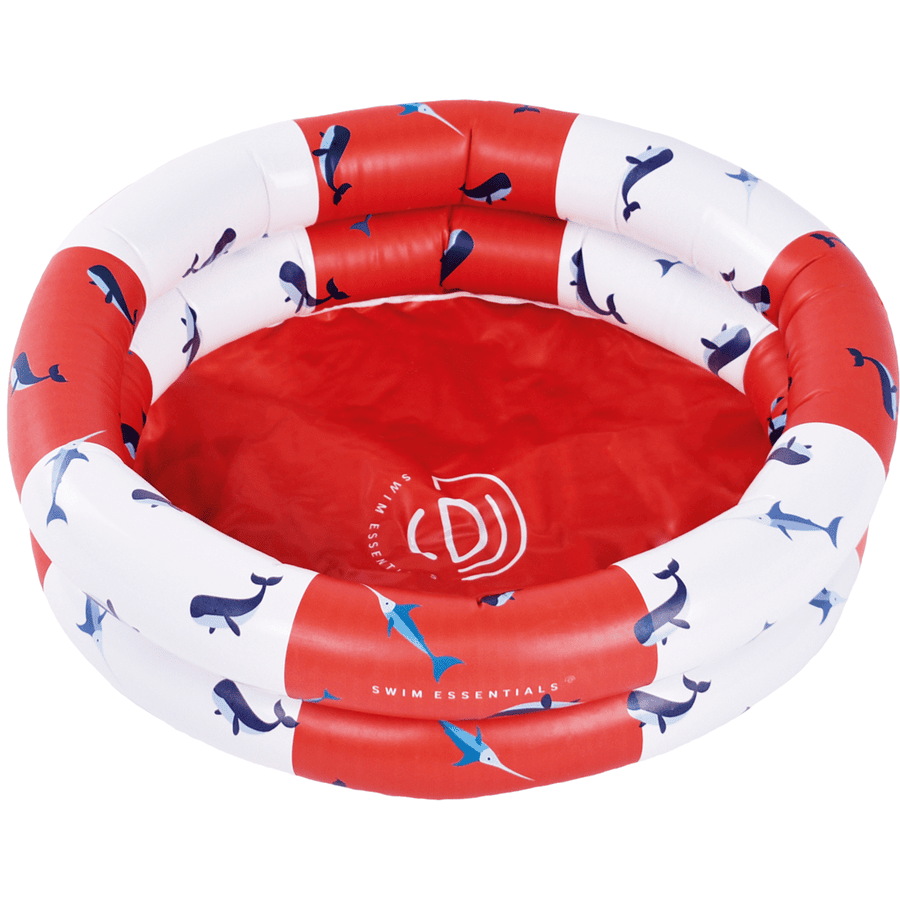 Swim Essentials Zwembad opblaasbaar Red-White Whale 60 cm