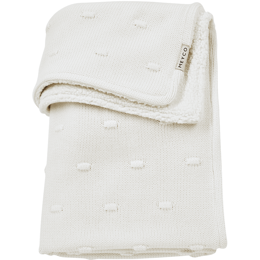 Meyco Coperta per bambini Knots Teddy Offwhite 100 x 150 cm