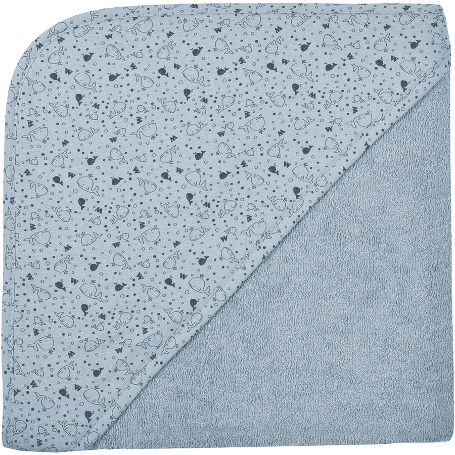 WÖRNER SÜDFROTTIER Badhanddoek Wal-staal blauw 100 x 100 cm 