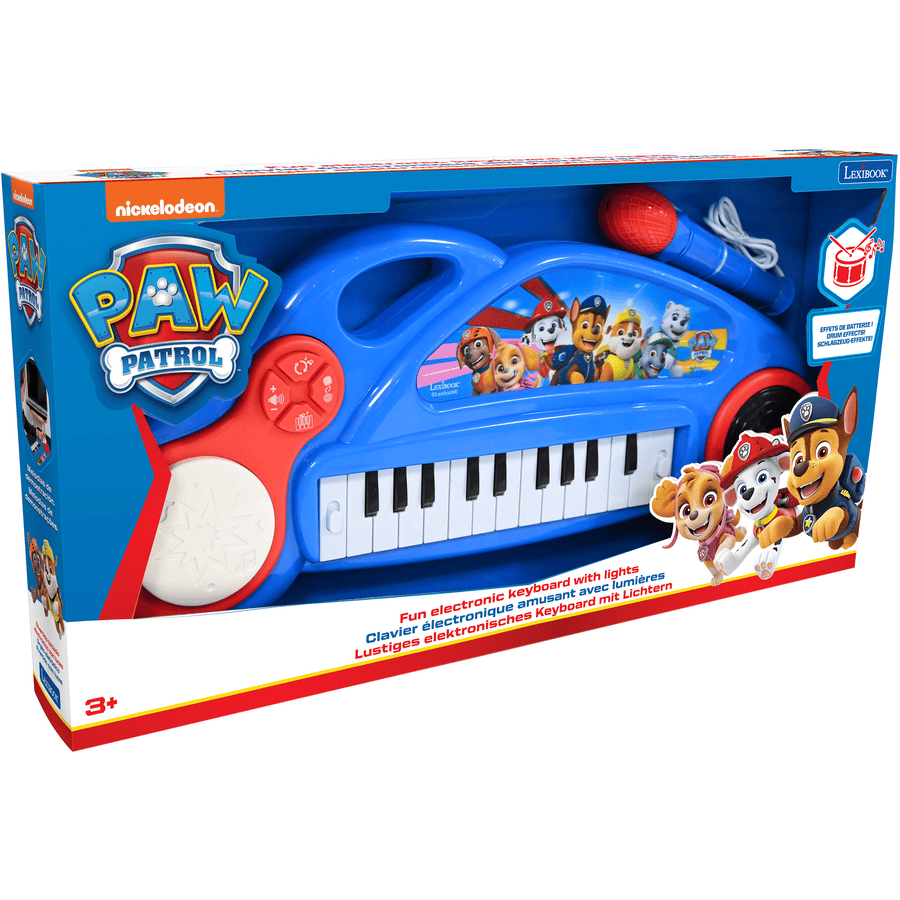 LEXIBOOK Clavier électronique enfant Pat Patrouille effet batterie lumières