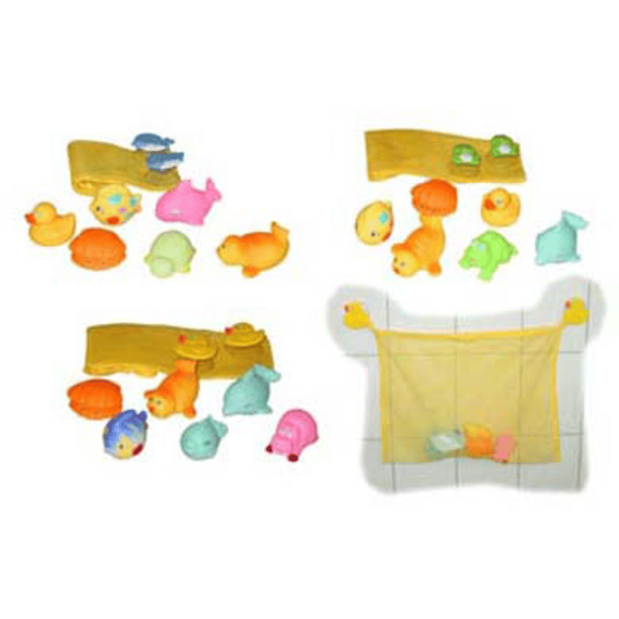 bieco Jouet de bain filet 6 animaux flottants