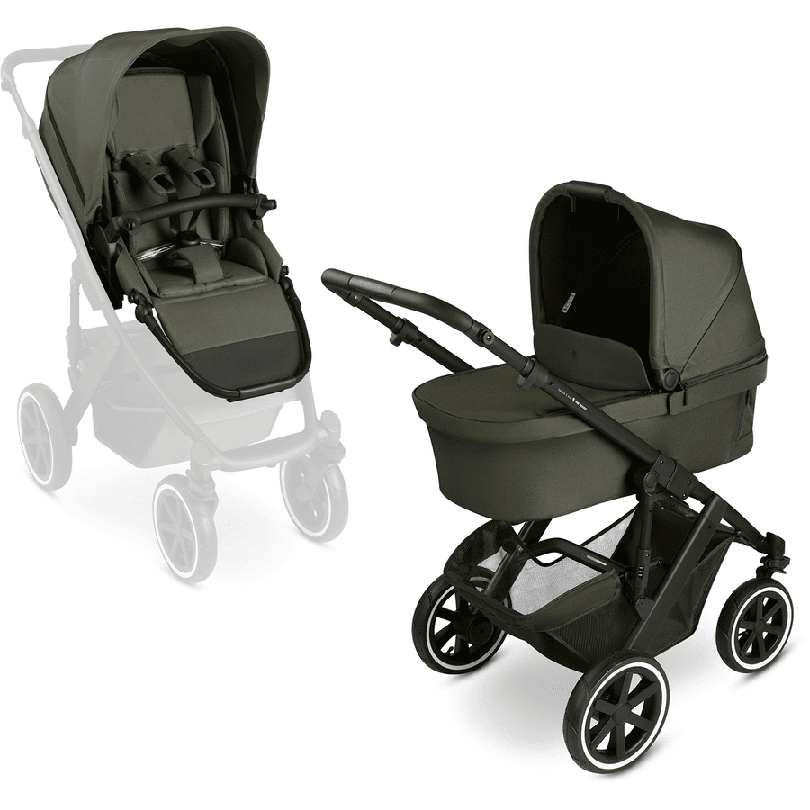 ABC DESIGN Kombikinderwagen Salsa 5 Air avocado inkl. cybex GOLD Babyschale Cloud G i-Size Plus Moon Black Plus und Adapter 