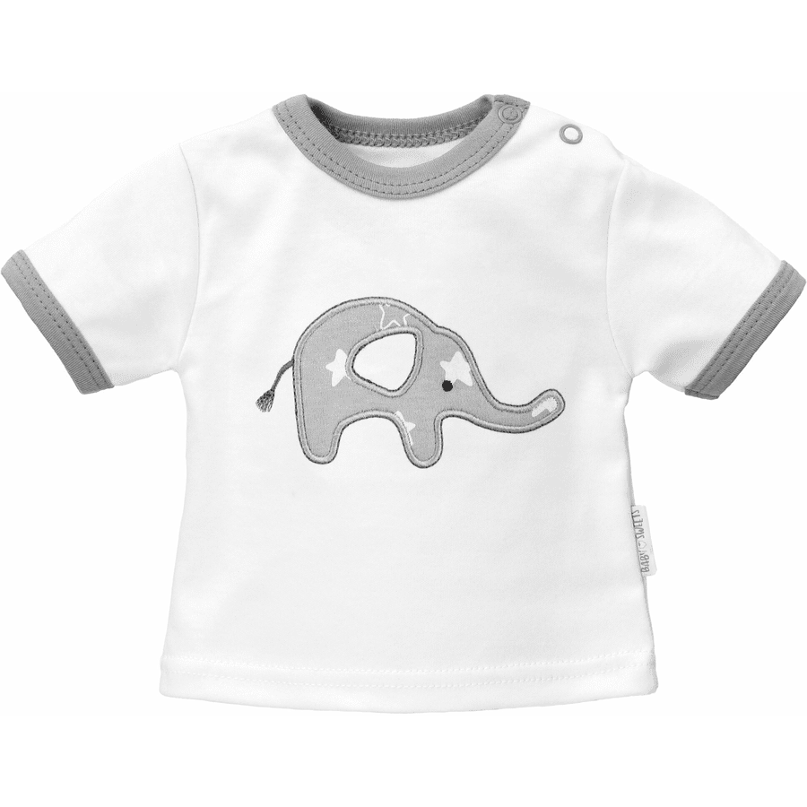 Baby Sweets Shirt Kurzarm Little Elephant weiß grau