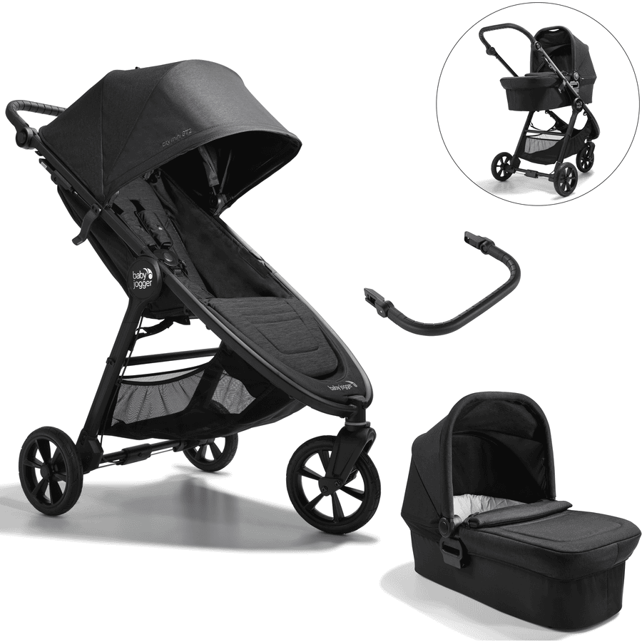baby jogger City Mini GT2 Opulent barnvagn Black inklusive liggdel och säkerhetsbåge