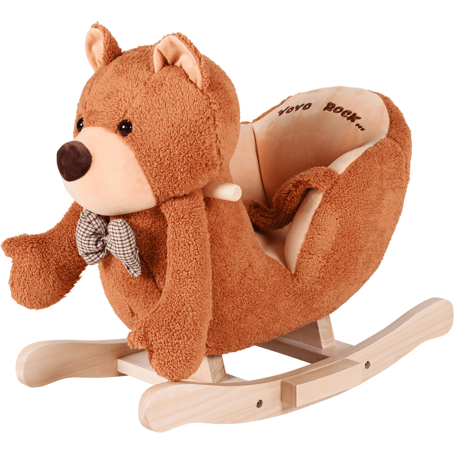 knorr toys® Animal à bascule ours brun bois