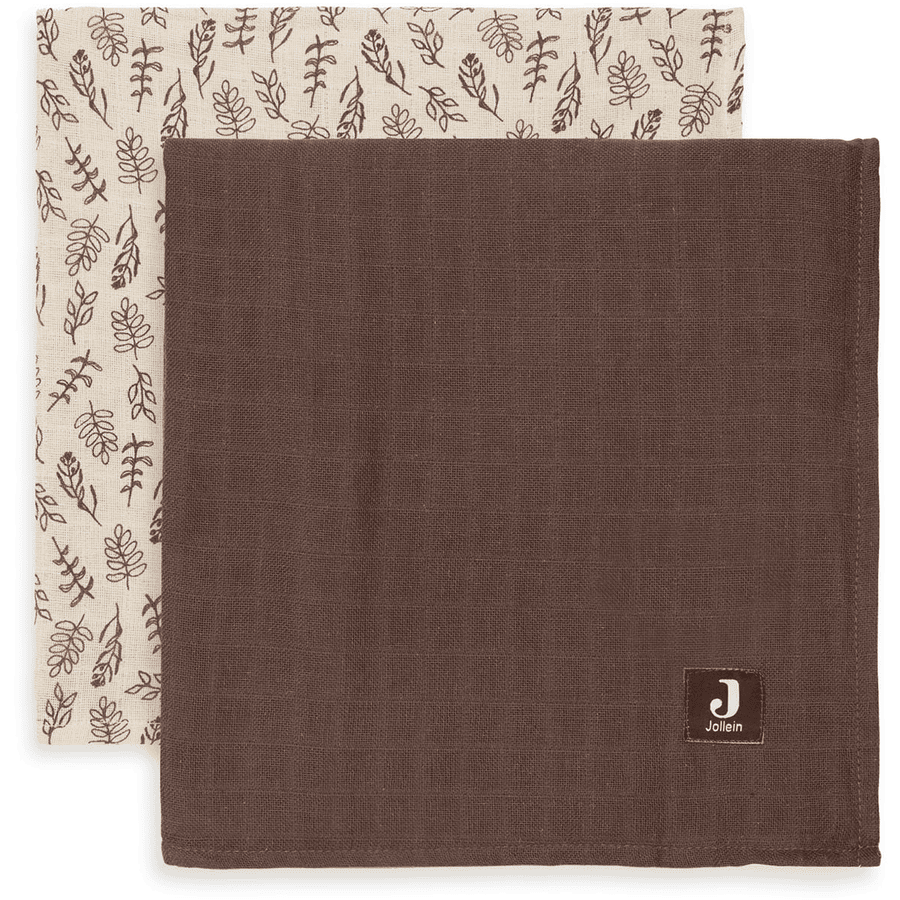 jollein Mullwindeln 2er-Pack Meadow chestnut 115 x 115 cm
