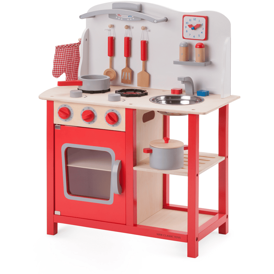 New Classic Toys cocina de juguete Bon Appetit rojo