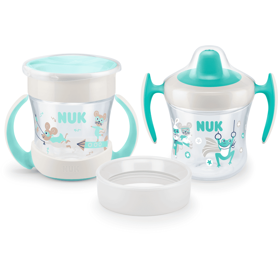 NUK Trinklernbecher Mini Cups 3-in-1 ab 6 Monaten mint/türkis