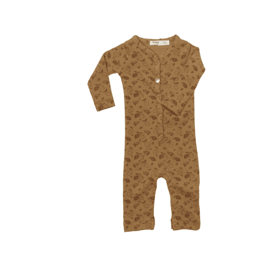 Snoozebaby Långärmad bodysuit toffee