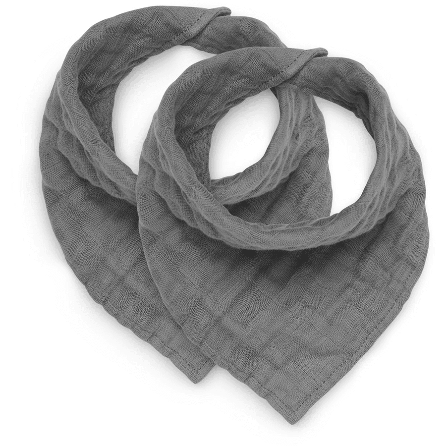 jollein Bib bandana rynket stormgrå 2 stk