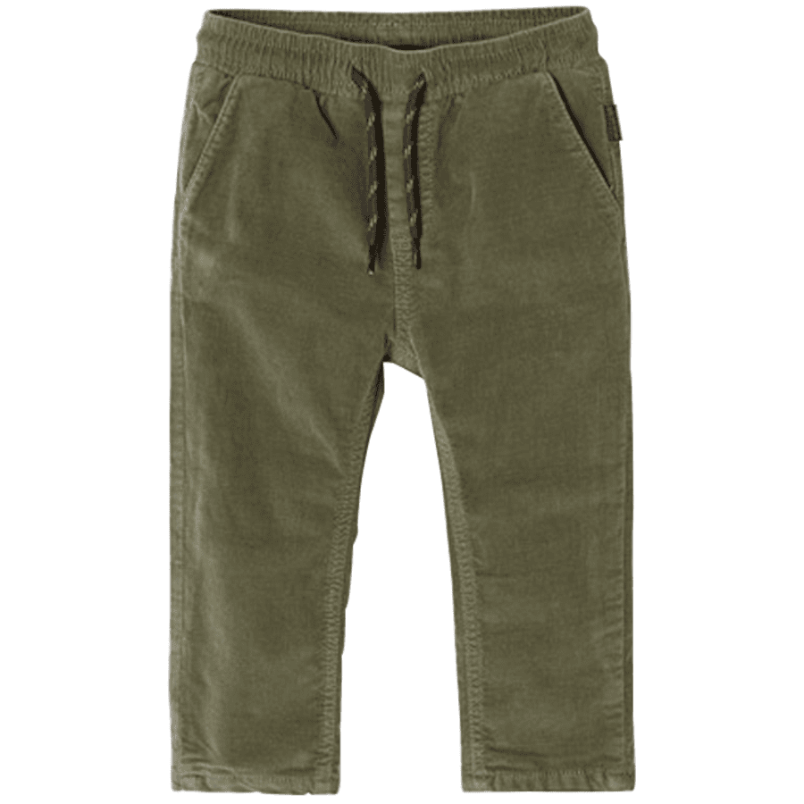 Mayoral Pantalones de pana forrados de color verde musgo