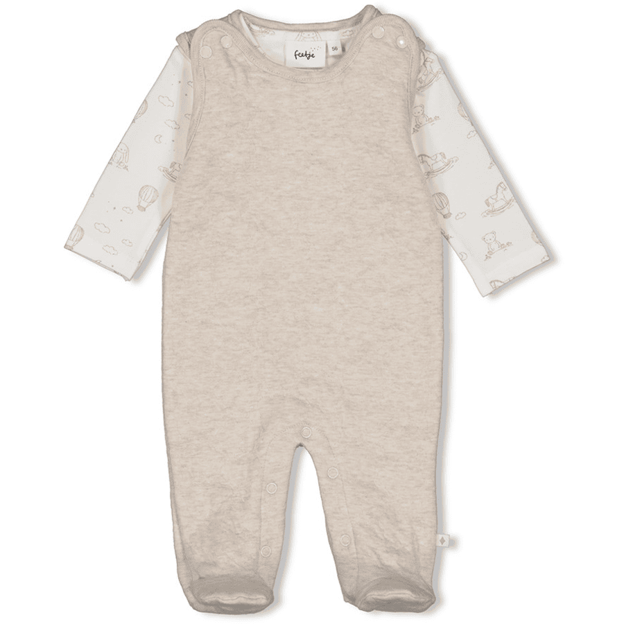 Feetje 2-delige romper The Neutrals Taupe Melange