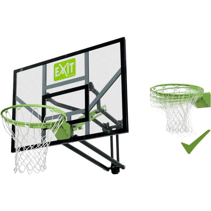 EXIT Galaxy Basket aan de muur bevestigde ballenhoepel met dunkring - groen/zwar