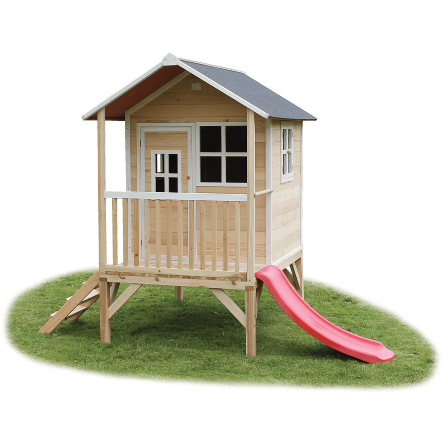 Aardbei Verbeteren vervormen EXIT Loft 300 houten speelhuis - naturel | pinkorblue.nl