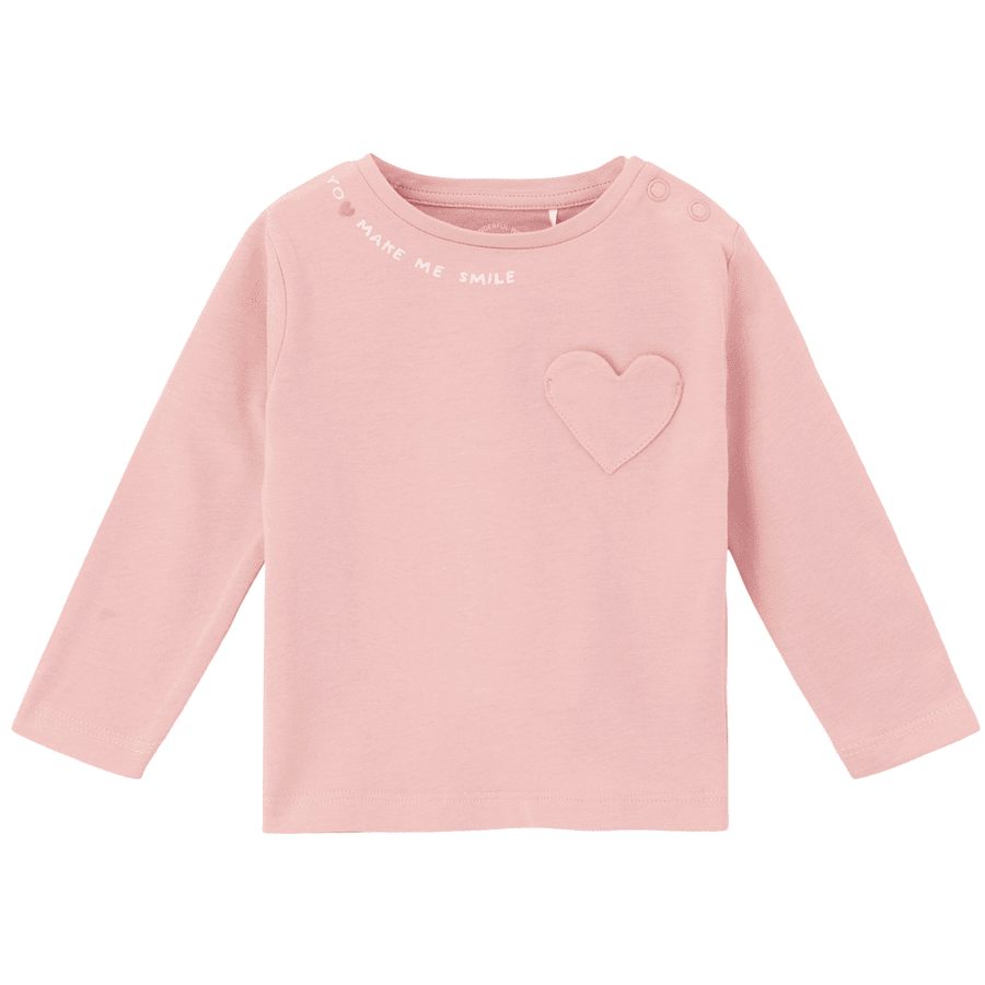 s. Olive r Camisa de manga larga rosa corazón