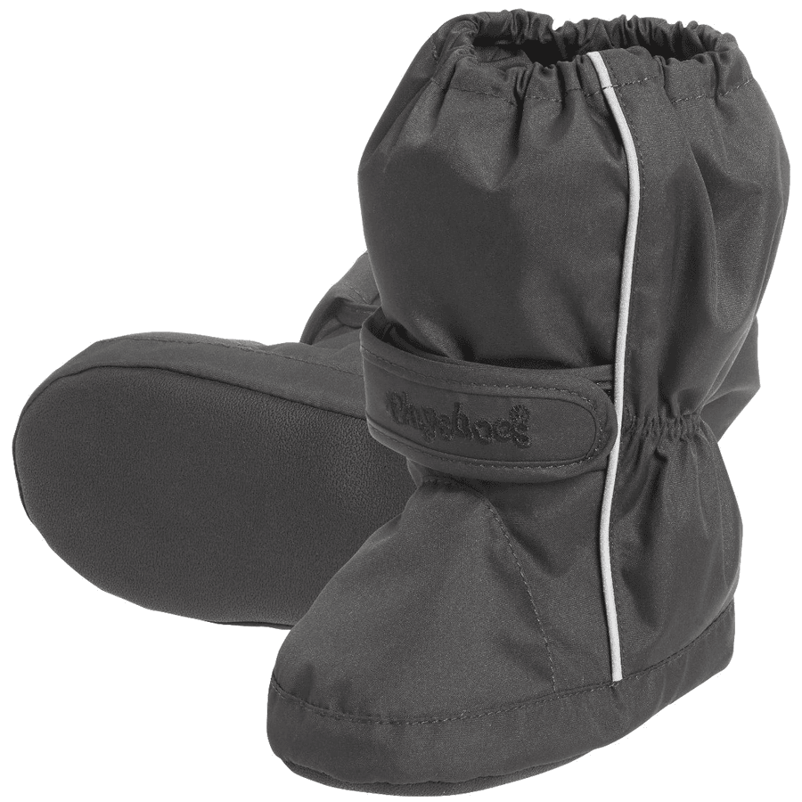 Playshoes Chaussons de pluie enfant scratch thermoactifs, noir