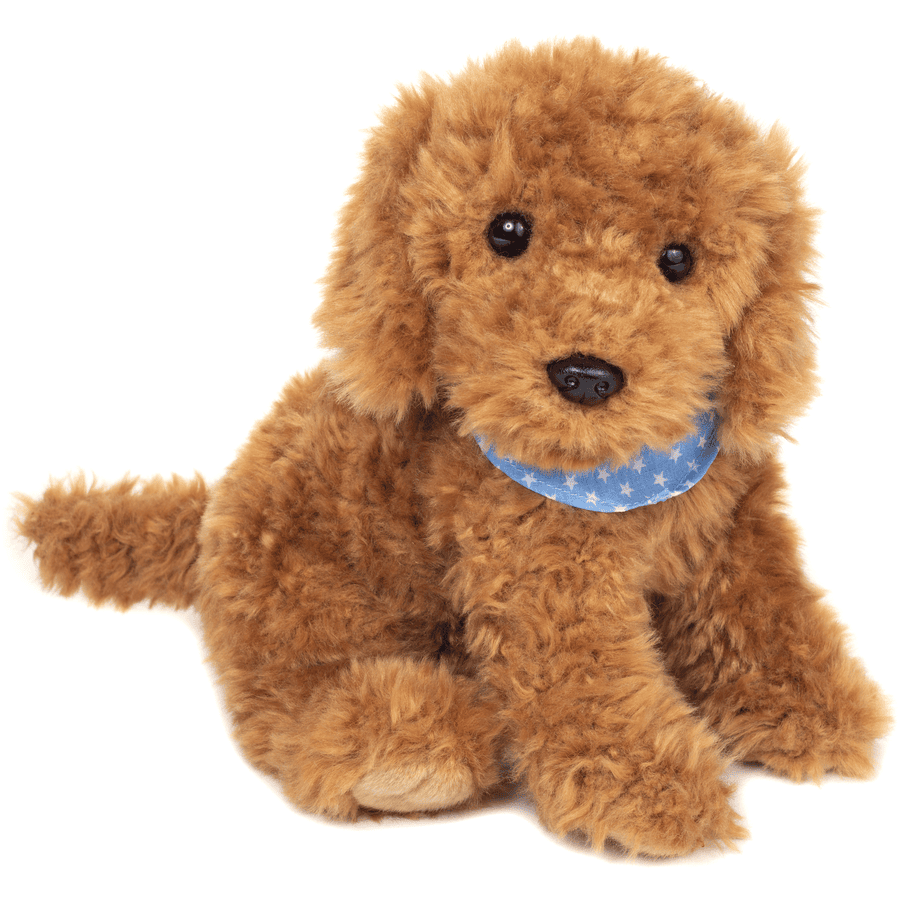 Teddy HERMANN® Peluche chien goldendoodle assis, 30 cm
