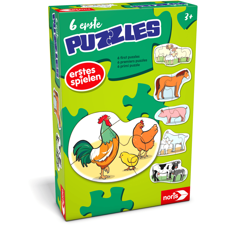 Noris Set 6 primeros puzzles animales de granja