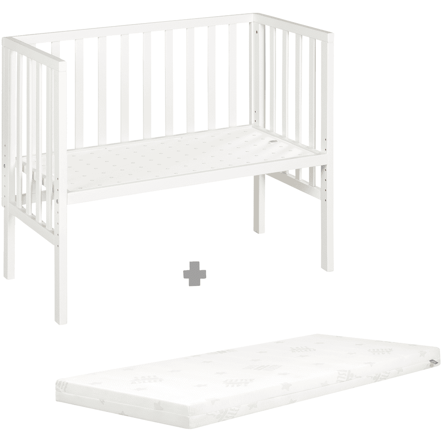 roba přístavná postýlka Co-sleeper safe asleep® 2v1 white včetně matrace