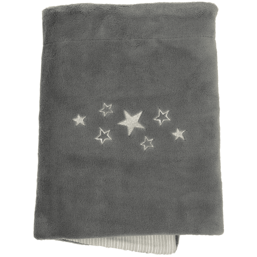 Be Be Be 's Collection Cuddle Blanket Plush Star Grey 75 x 100 cm