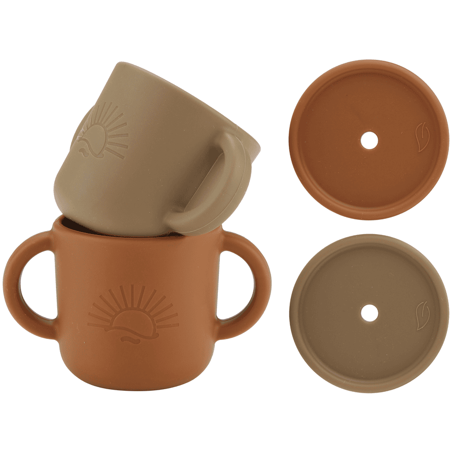 lille VILDE Tazza Sunset con coperchio in marrone