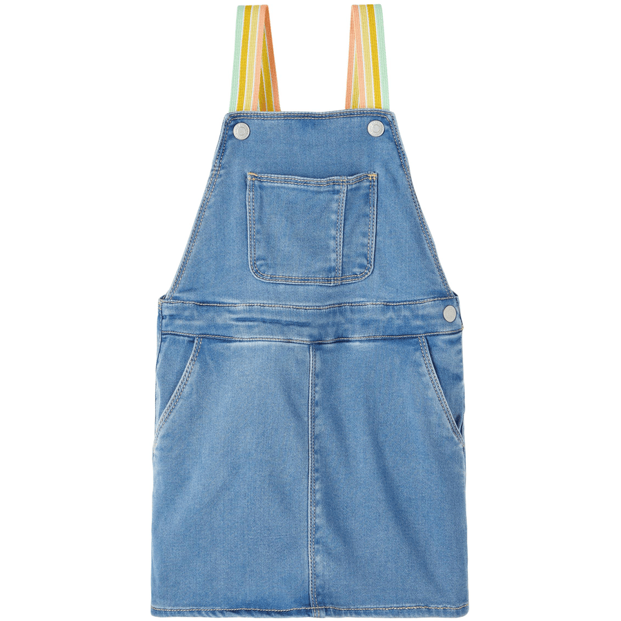 name it Bib Dress Nmffro Medium Blue Denim