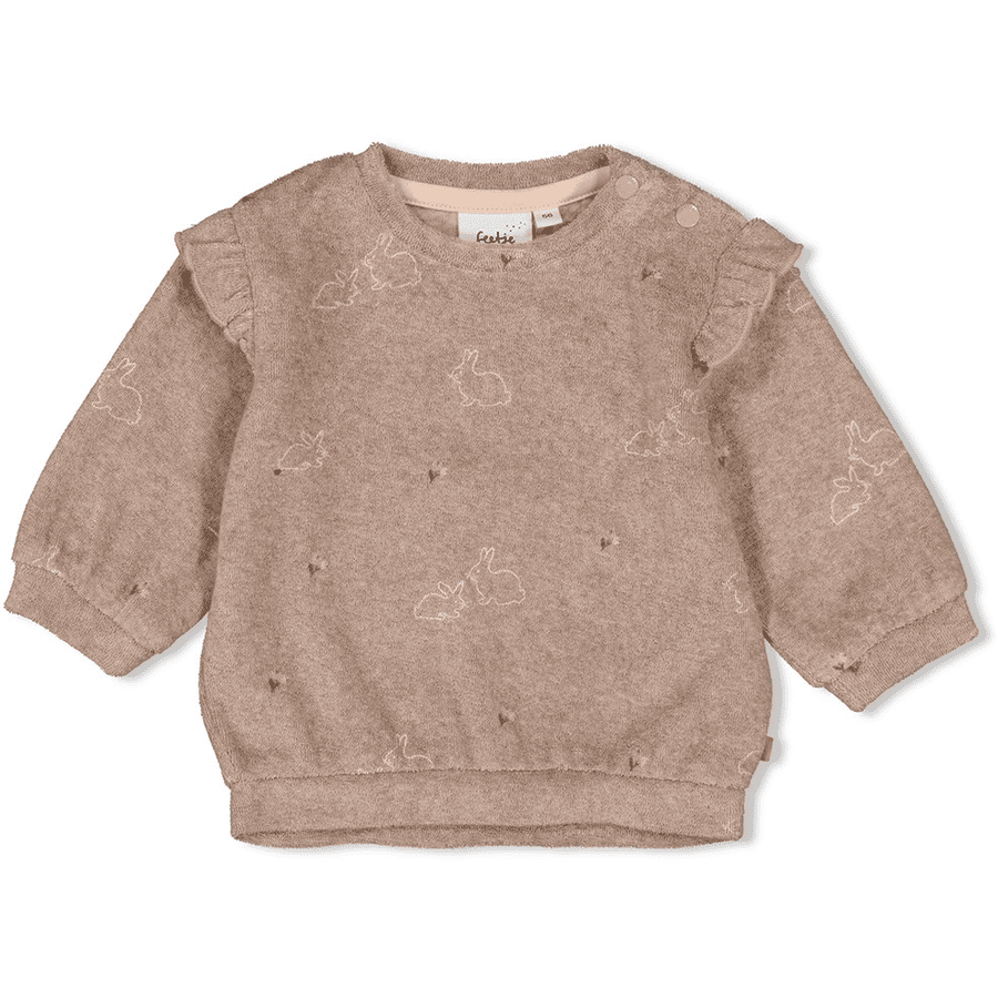 Feetje Frottee Sweatshirt Little Rosebud Taupe Melange