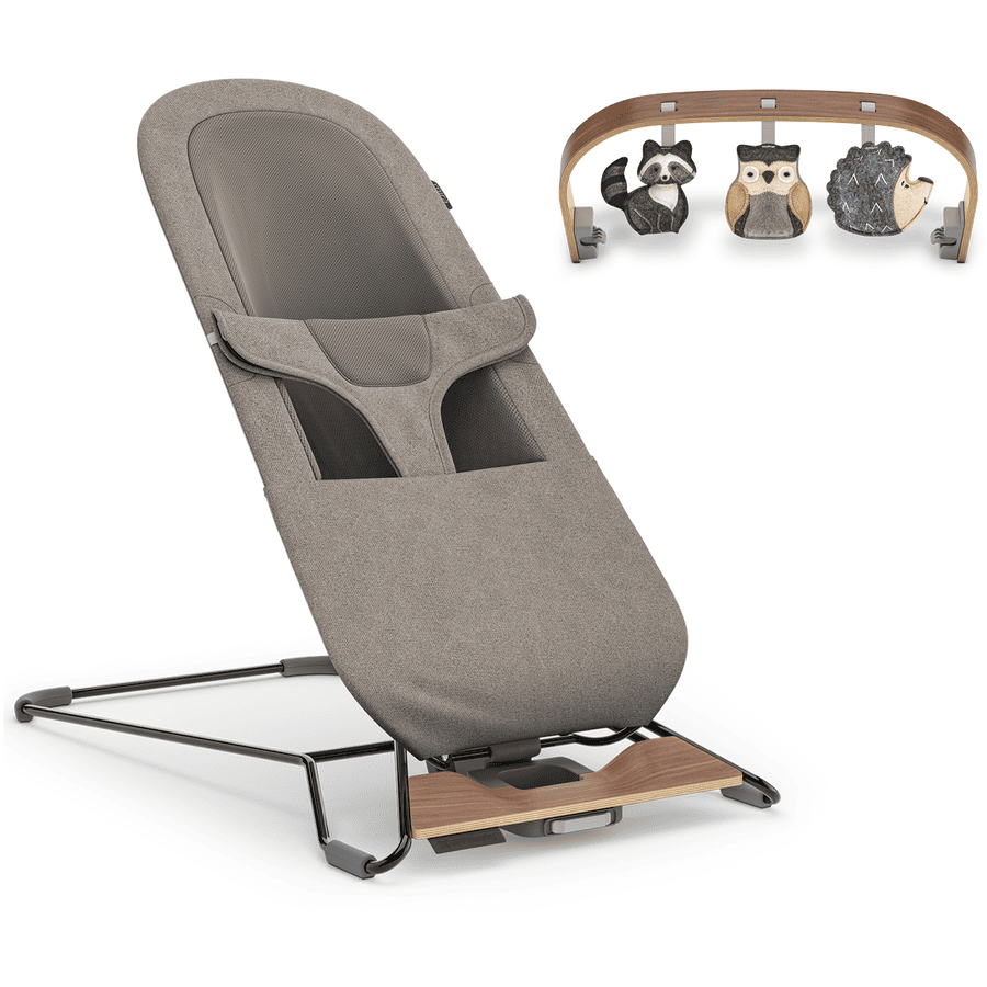 UPPAbaby Babywippe Mira Wells Dark Taupe Mélange inklusive Spielbogen Forest Fun